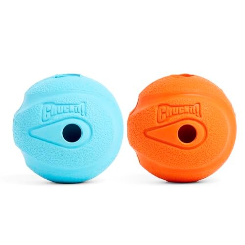 Chuckit! Medium The Whistler Ball 2.5 inch, 2-Pack (Colors Vary)