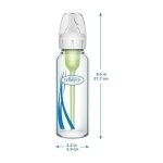Dr. Brown’s Natural Flow® Anti-Colic Options+™ Narrow Glass Baby Bottles, 2-Pack, 8 oz/250 mL ( Packaging May Vary ) - Image 2
