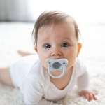 Dr. Brown’s HappyPaci 100% Silicone Pacifier 0-6m, BPA Free, White Blue Light Blue 3-Pack - Image 9