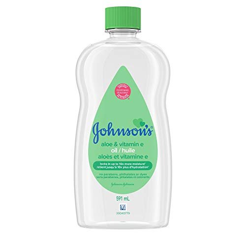 Johnson's Baby Oil Gel with Moisturizing Aloe Vera, Skin-Soothing Vitamin E and Mineral Oil, 591 ml