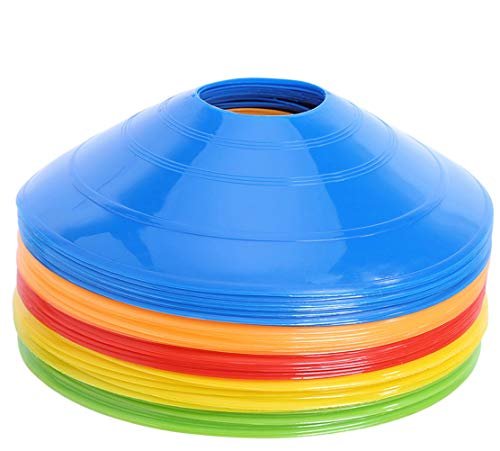 418X0MptlML.jpg 25 Pcs Pro Disc Cones - Training Cones Agility Soccer Cones with Carry Bag for Training, Soccer, Football, Basketball,Kids and Other Sports and Games(5 Colors) - Image 1