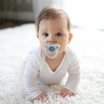 Dr. Brown’s HappyPaci 100% Silicone Pacifier 0-6m, BPA Free, White Blue Light Blue 3-Pack - Image 4