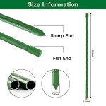 FEED GARDEN Garden Stakes 36 Inch 3ft 25 Pack, Sturdy Plant Metal Sticks Support, Plastic Coated Plant Stakes, Tomato Stakes, Beans, Trees - Image 6