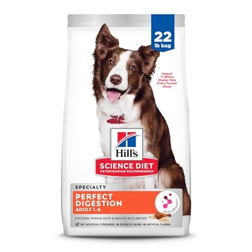Hill's Science Diet Adult Dog Dry Perfect Digestion Chicken, Brown Rice, & Whole Oats Recipe, 22 lb Bag