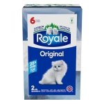 Royale Original 2 Ply Facial Tissue, Soft & Strong, 6 Tissue Boxes, 126 Tissues Per Box - Image 2