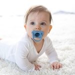 Dr. Brown’s HappyPaci 100% Silicone Pacifier 0-6m, BPA Free, White Blue Light Blue 3-Pack - Image 5