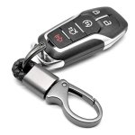 EYANBIS Car Key Fob Keychains Leather Holder Key Chain Sturdy Metal with D-Ring for Men and Women 2 Pack, 1 Pack Black & 1 Pack Red, 360 Degree Rotatable, with Screwdriver - Image 6