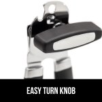 Gorilla Grip Heavy Duty Handheld Manual Can Opener, Stainless Steel Bottle Lid Openers, Easily Open Cans, Sharp Blade Smooth Edge Cut, Easy Turn Knob for Senior Arthritis Hands, Kitchen Gadgets, Black - Image 3