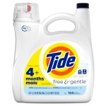 Tide Free & Gentle Liquid Laundry Detergent, 100 loads, 4.31L, HE Compatible - Image 3
