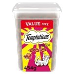 TEMPTATIONS Mix-Ups Cat Treats, (Chicken, Turkey & Beef Flavour), 454g Tub