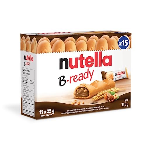 Version 1.0.0 NUTELLA B-READY, Snack Bars, Crunchy Wafer Filled With Delicious NUTELLA, 15 bars pack, 330g - Image 1