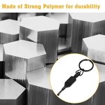 Flat Knurled Swivel Key, Standard Handcuff Key with Detachable Keyring, Black- 2 PACK - Image 6