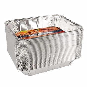 [30 Pack] Aluminum Foil Pan 12x10x2.5 inch for BBQ/Smoker/Oven/Steam Table