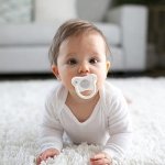 Dr. Brown’s HappyPaci 100% Silicone Pacifier 0-6m, BPA Free, White Blue Light Blue 3-Pack - Image 11