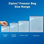 Ziploc Large Food Storage Freezer Bags, Grip 'n Seal Technology for Easier Grip, Open and Close, 60 Count - Image 2