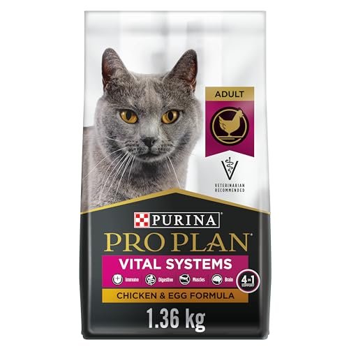 Purina Pro Plan Vital Systems Dry Cat Food, Chicken & Egg - 1.36 kg Bag