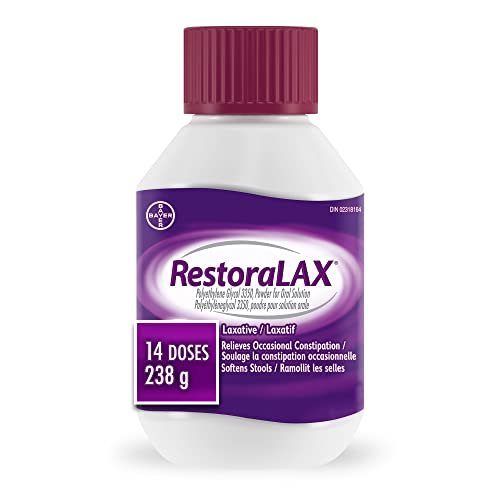 Version 1.0.0 RestoraLAX Powder Stool Softener Laxative - Laxatives For Constipation, Effective Constipation Relief For Adults, No Taste, No Grit, No Gas, No Bloat, No Cramps, No Sudden Urge, 14 Doses, 238 Grams - Image 1