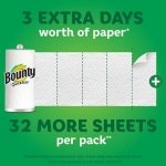 Bounty Quick-Size Paper Towels, White, 8 Family Rolls = 20 Regular Rolls - Image 4