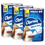 Charmin Toilet Paper, Ultra Soft, 24 Mega Rolls = 96 Regular Rolls, 224 Sheets Per Roll