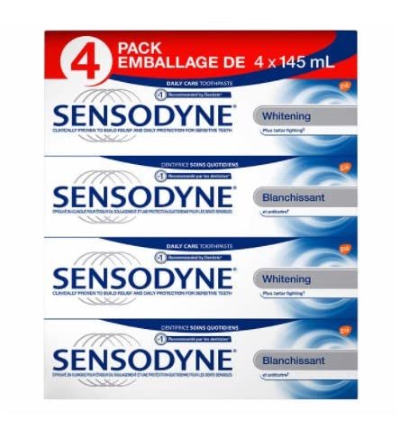 SENSODYNE with Whitening plus Tartar Fighting (pack of 4) 145ml (145 ml)