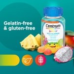 Centrum Junior MultiGummies Tropical Fruit Multivitamin and Multimineral Supplement, Pineapple-Mango, Dragonfruit, and Passionfruit Flavours, 60 count - Image 4