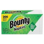 Bounty Quilted 1-Ply Napkins, White, Pack of 200 Napkins