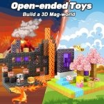Magnetic Blocks - Build Mine Magnet World Magic Portal Set, Magnetic Tiles Building Blocks Toddler Toys STEM Sensory Outdoor Toys for 3+ Year Old Boys & Girls, Creative Kids Games Kids Toys - Image 10