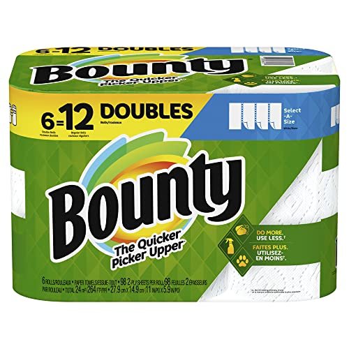 Bounty Select-A-Size Paper Towels, White, 6 Count