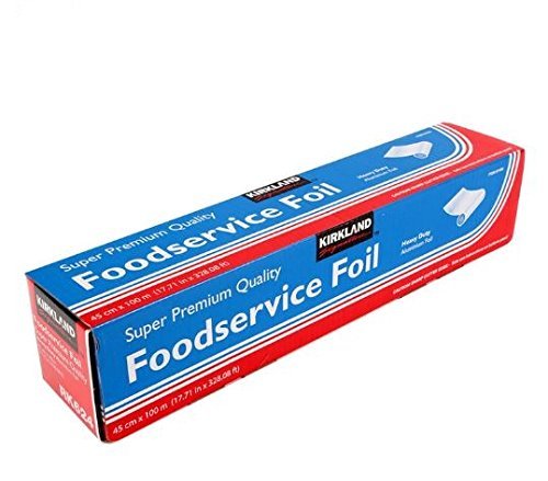 Kirkland Signature 45cm x 100m Heavy Duty Super Premium Quality Aluminum Foil for Food (Pack of 2)