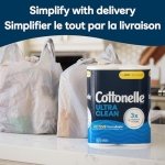 Cottonelle Ultra Clean Toilet Paper, Strong Toilet Tissue, 12 Mega Rolls (12 Mega Rolls = 48 Regular Rolls), 284 Sheets Per - Image 3