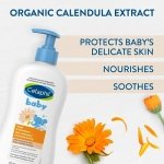 Cetaphil Baby Wash & Shampoo With Organic Calendula - Tear Free - Paraben, Colourant and Mineral Oil Free - 400ml Pump - Image 3