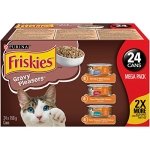 Friskies Gravy Pleasers Wet Cat Food, Chicken Variety Pack 3 Flavours - 156 g Can (24 Pack)