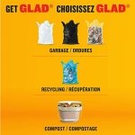 Glad White Garbage Bags - Small 25 Litres - Febreze Fresh Clean Scent, 48 Trash Bags, Made in Canada of Global Components - Image 5