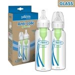 Dr. Brown’s Natural Flow® Anti-Colic Options+™ Narrow Glass Baby Bottles, 2-Pack, 8 oz/250 mL ( Packaging May Vary ) - Image 7