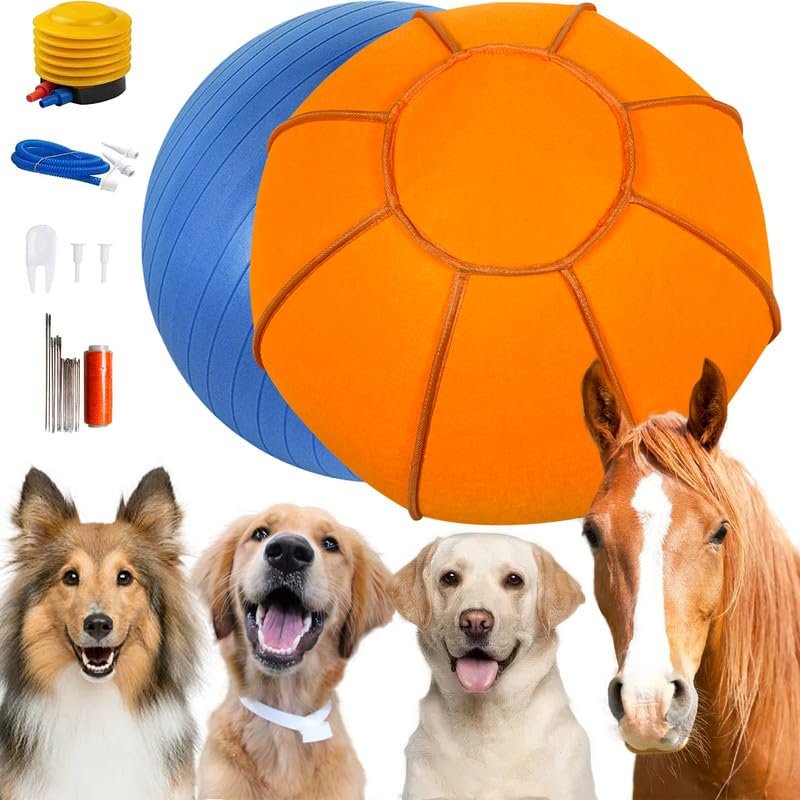 Herding Ball for Dogs, 25" Horse Ball | Jolly Ball for Horses, Large Dog Balls | Ball for Dogs Australian Shepherds Horse Toys, Horse Balls for Play Hearding Ball (Orange, 25 inch)