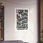 Faith Culture - Philippians 4:13 Poster - Christian Wall Art - I Can Do All Things Decor - Image 2