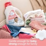 Ivory Snow Baby Laundry Detergent Liquid, Fragrance Free Hypoallergenic Detergent, 3.4 L, 80 Loads - Image 3