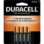 Duracell - Rechargeable Aaa Batteries - Long Lasting, All-purpose Triple a Battery for Household and Business - 4 Count