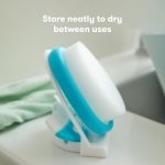 The 3-Step Cradle Cap System by Fridababy | DermaFrida the FlakeFixer | Sponge, Brush, Comb and Storage Stand for Babies with Cradle Cap - Image 3