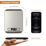 CROWNFUL Food Scale, 11lb Digital Kitchen Scales Weight Ounces and Grams for Cooking and Baking, 6 Units with Tare Function (Battery Included) - Image 4