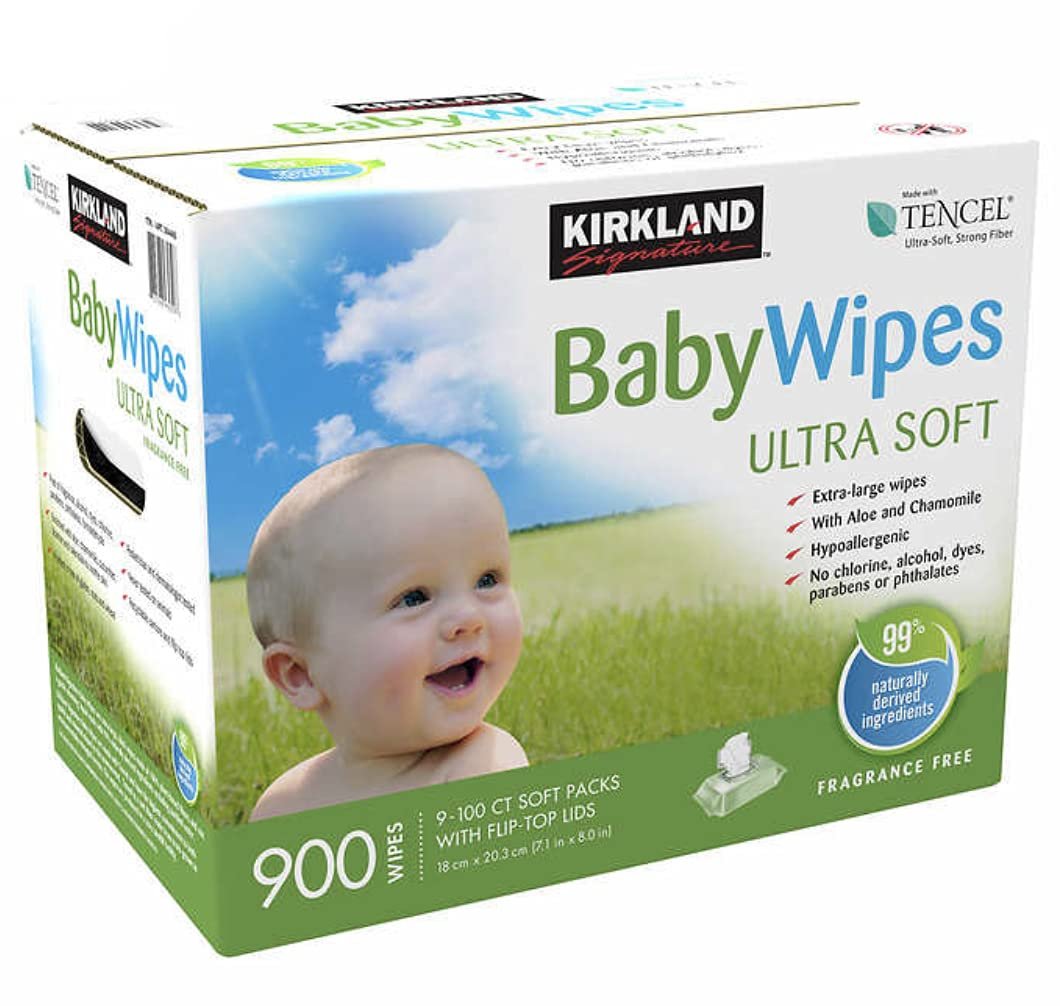 Version 1.0.0 Kirkland Signature Baby Wipes, 1.85 Pound, 100 Wipes - Image 1