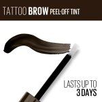 Maybelline New York Eyebrow Tint, With Tip Brush Applicator, Peel Off Formula, Tattoo Brow Longlasting Tint, Waterproof & Smudge Proof, Dark Brown, 4.9 ml - Image 3