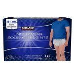 Kirkland Signature Men's Protective Underwear, Large/X-Large, 88-Pack Grey