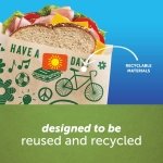 Ziploc Paper Sandwich & Snack Bags, Recyclable & Sealable with Fun Designs, 50 Count - Image 4