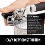 Gorilla Grip Heavy Duty Handheld Manual Can Opener, Stainless Steel Bottle Lid Openers, Easily Open Cans, Sharp Blade Smooth Edge Cut, Easy Turn Knob for Senior Arthritis Hands, Kitchen Gadgets, Black - Image 7