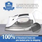 BEAUTURAL 1800-Watt Steam Iron with Digital LCD Screen, Double-Layer and Ceramic Coated Soleplate, 3-Way Auto-Off, 9 Preset Temperature and Steam Settings for Variable Fabric - Image 3