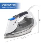 BEAUTURAL 1800-Watt Steam Iron with Digital LCD Screen, Double-Layer and Ceramic Coated Soleplate, 3-Way Auto-Off, 9 Preset Temperature and Steam Settings for Variable Fabric - Image 2