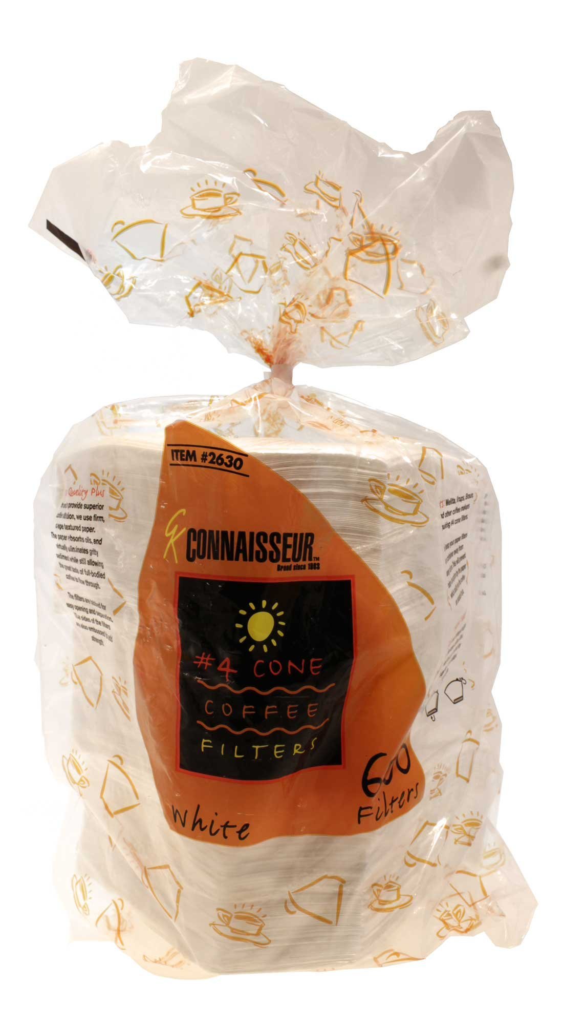 Version 1.0.0 Connaisseur No 4. Cone Coffee Filters (600 Pack) / No 4 Cornet filtres à café de Connaisseur (Paquette de 600), Small - Image 1