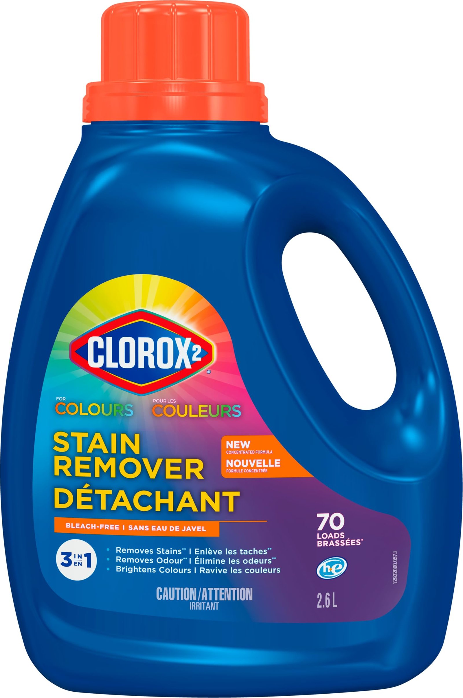 Clorox 2 for Colours, Stain Remover & Colour Booster, 2.6L, Bleach Free