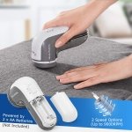 BEAUTURAL Lint Remover Fabric Shaver and Sweater Defuzzer with 2-Speeds, 2 Replaceable Stainless Steel Blades, Battery Operated - Image 4
